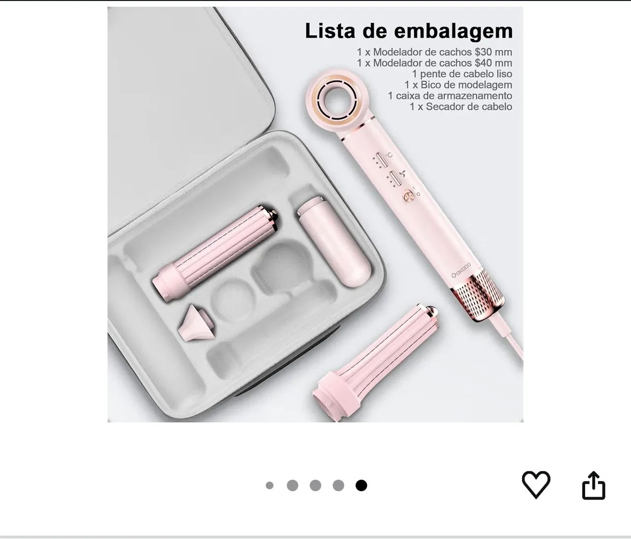 Secador Gokoco 220V Rosa bebê  - Foto 2