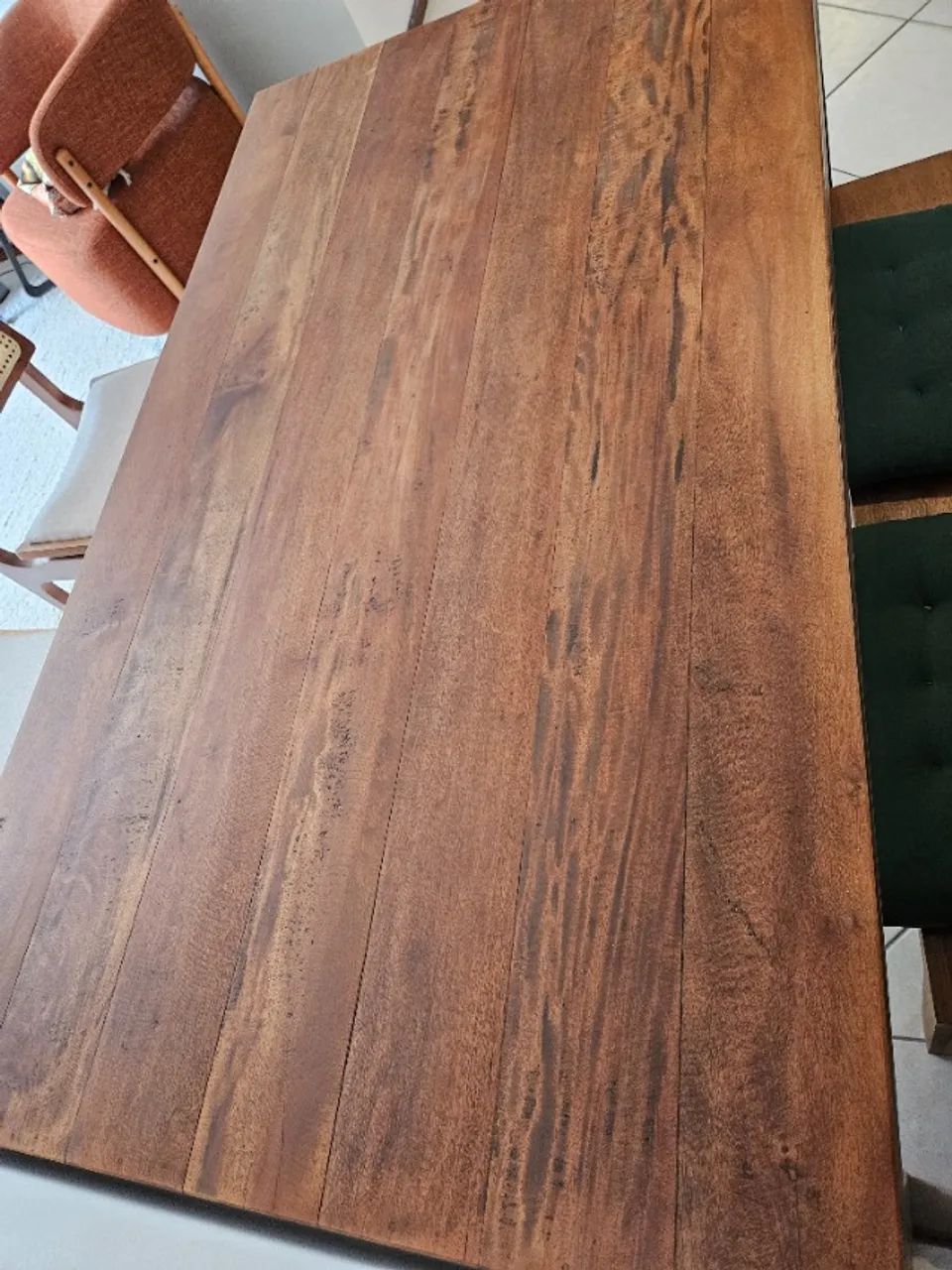 Mesa de madeira maciça de demolição - Foto 3