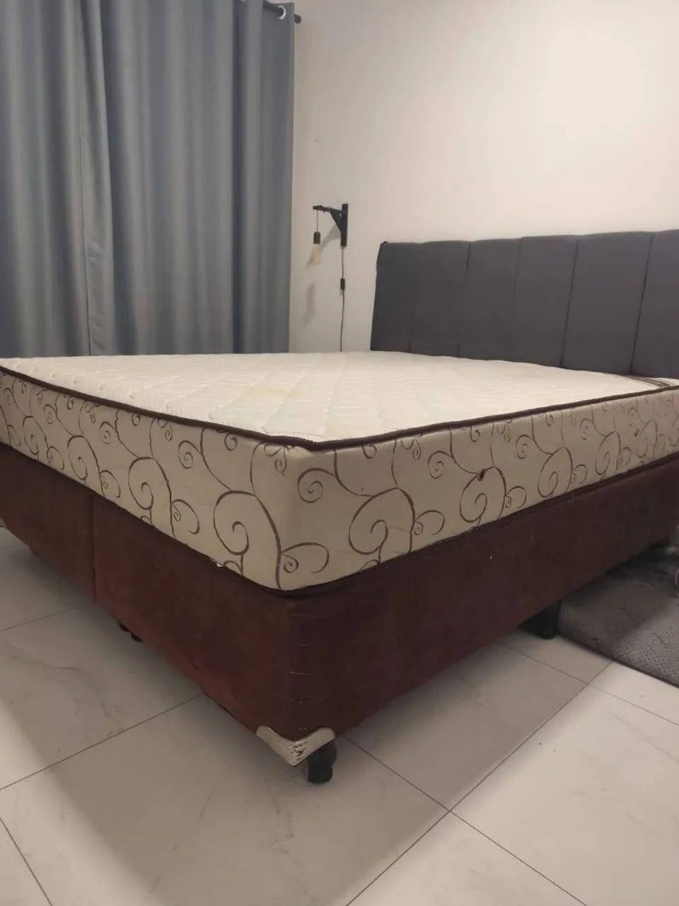 Cama Box Queen + colchão Queen Ortobom  - Foto 3