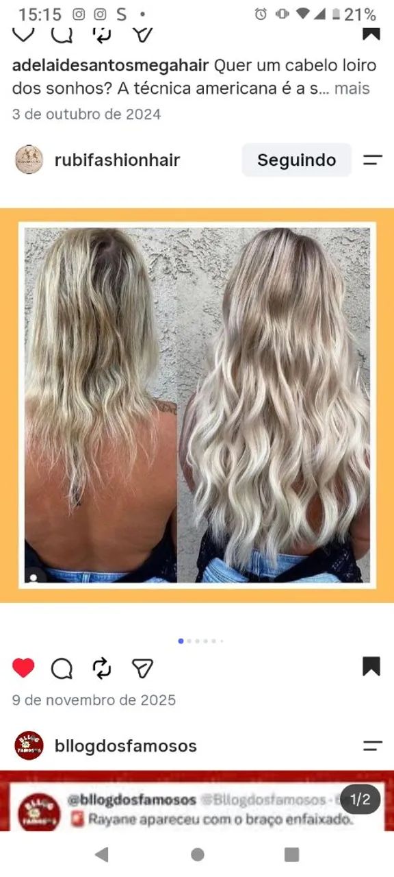 Modelos para portfólio colocação de mega hair 