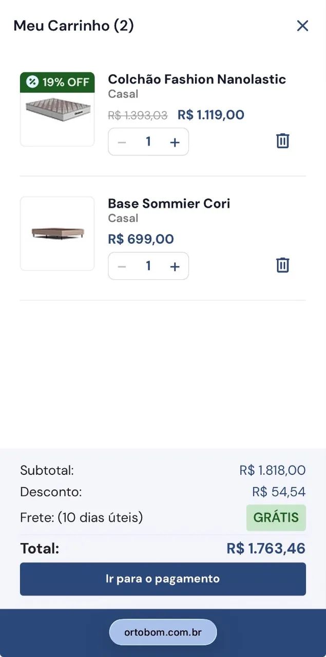 Vendo base de cama casal e colchão, ambos da marca Ortobom - Foto 3