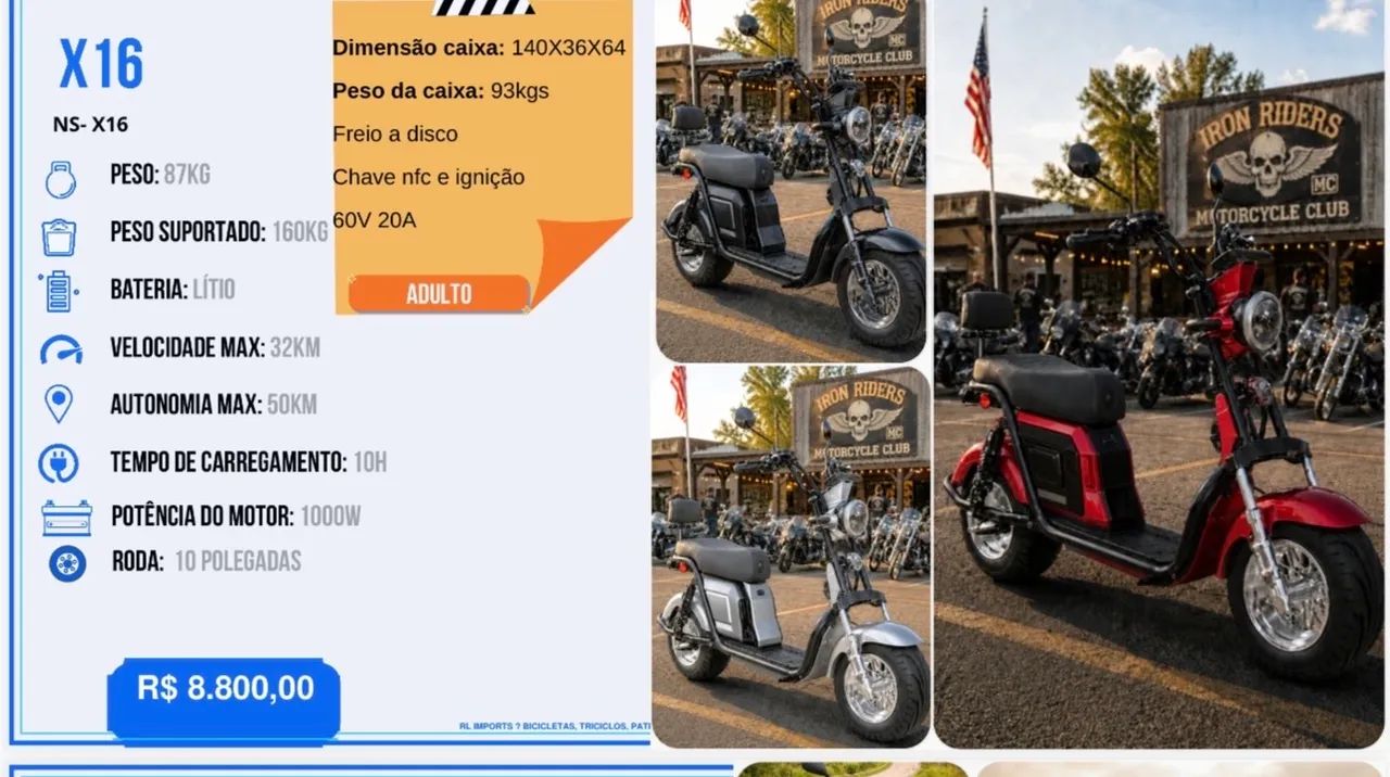 Moto elétrica X16