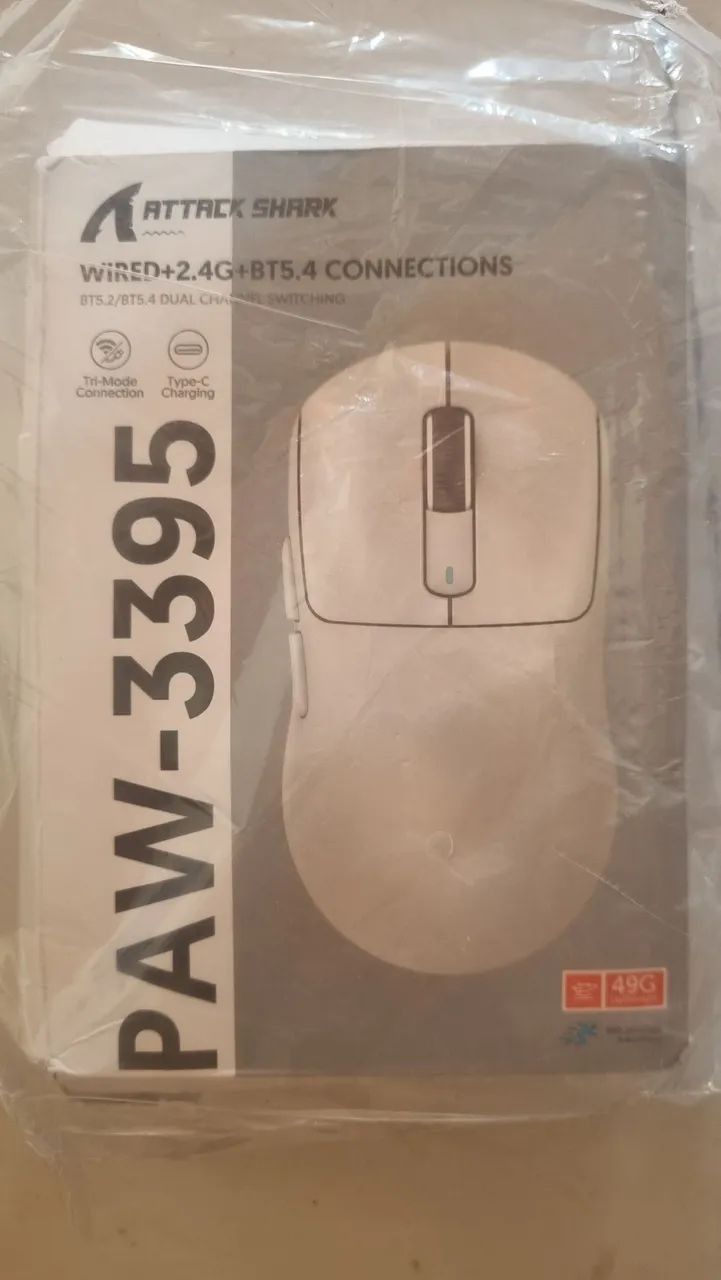 Mouse Gamer Sem Fio Attack Shark X3 Purple