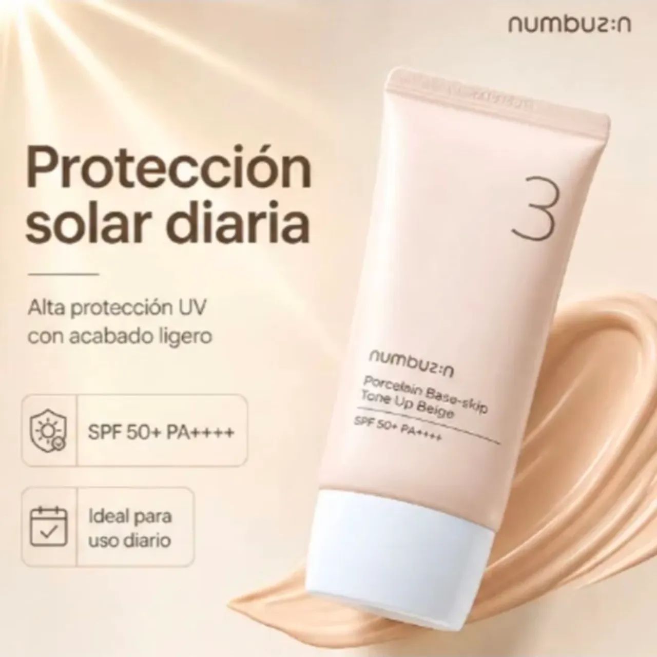 Base Numbuzin No. 3 Com Proteção Solar E Cor Fps 50+ Pa+ Mista Dia/noite - Foto 3