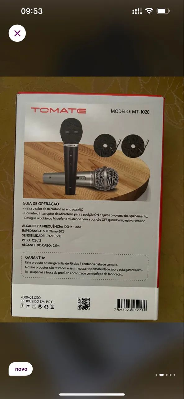 Kit 2 microfones TOMATE