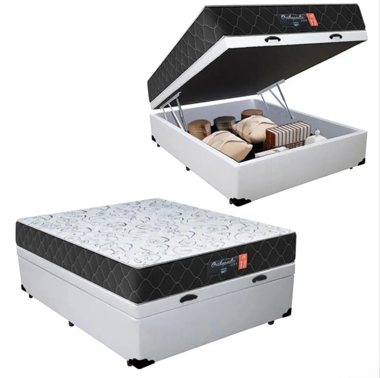 CAMA CASAL BOX BAÚ + COLCHAO