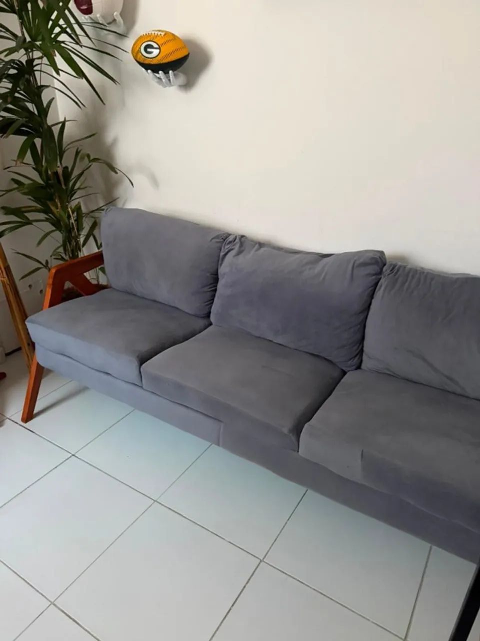 Sofá 3 Lugares em Ótimo Estado - Higienizado e Pronto para Uso