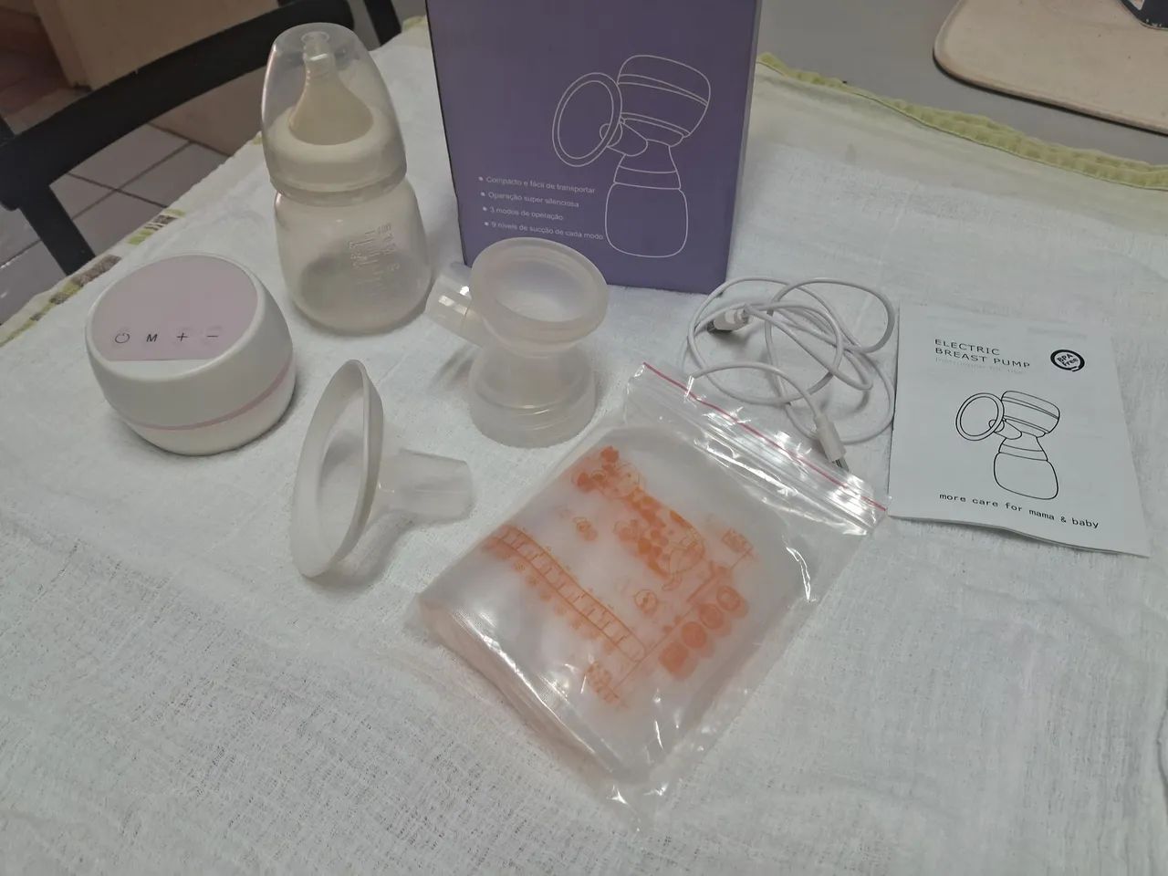 Bomba de leite elétrica portátil  - Foto 3
