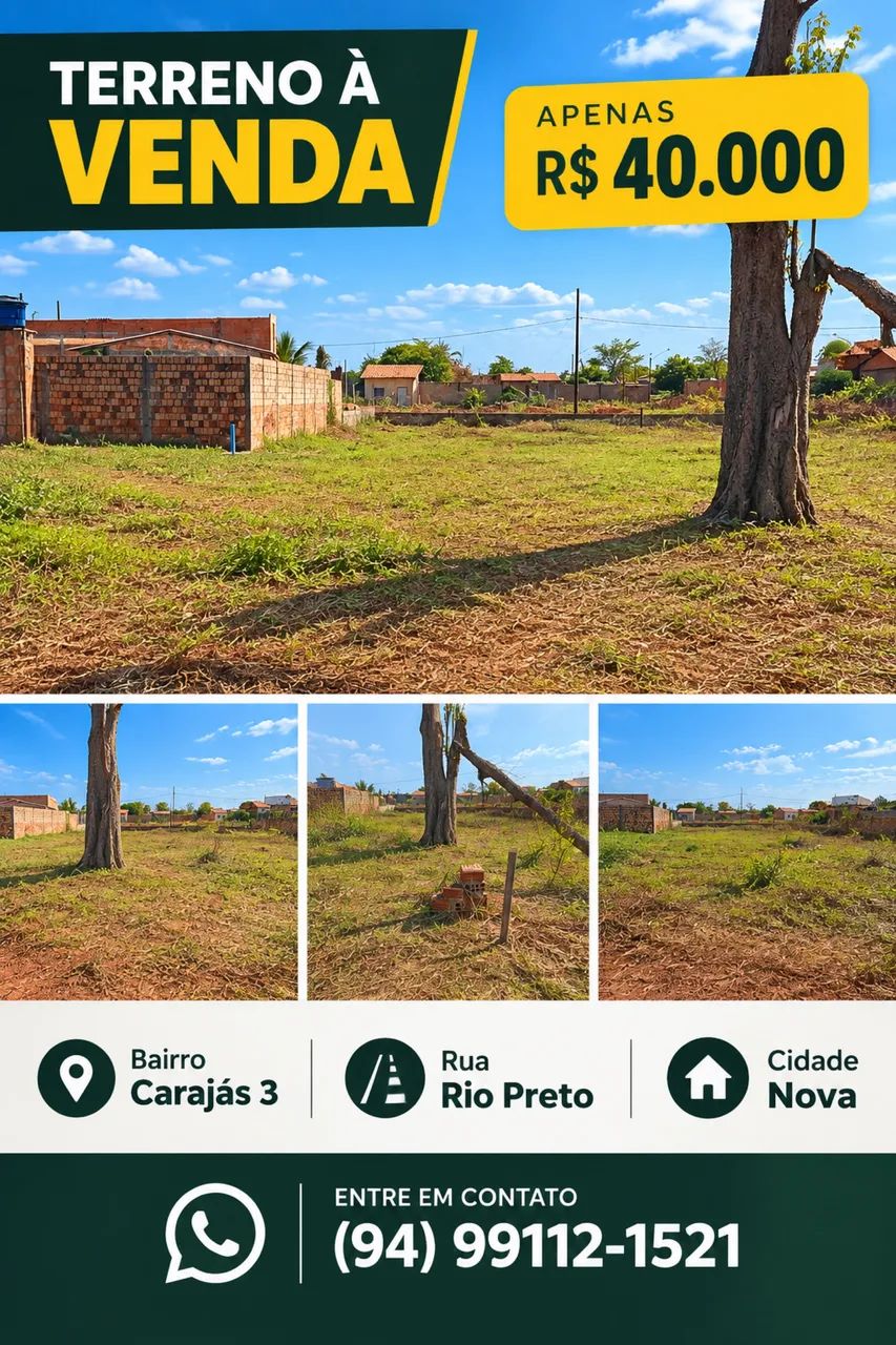 Terreno à Venda - Bairro Carajás 3 - Cidade Nova