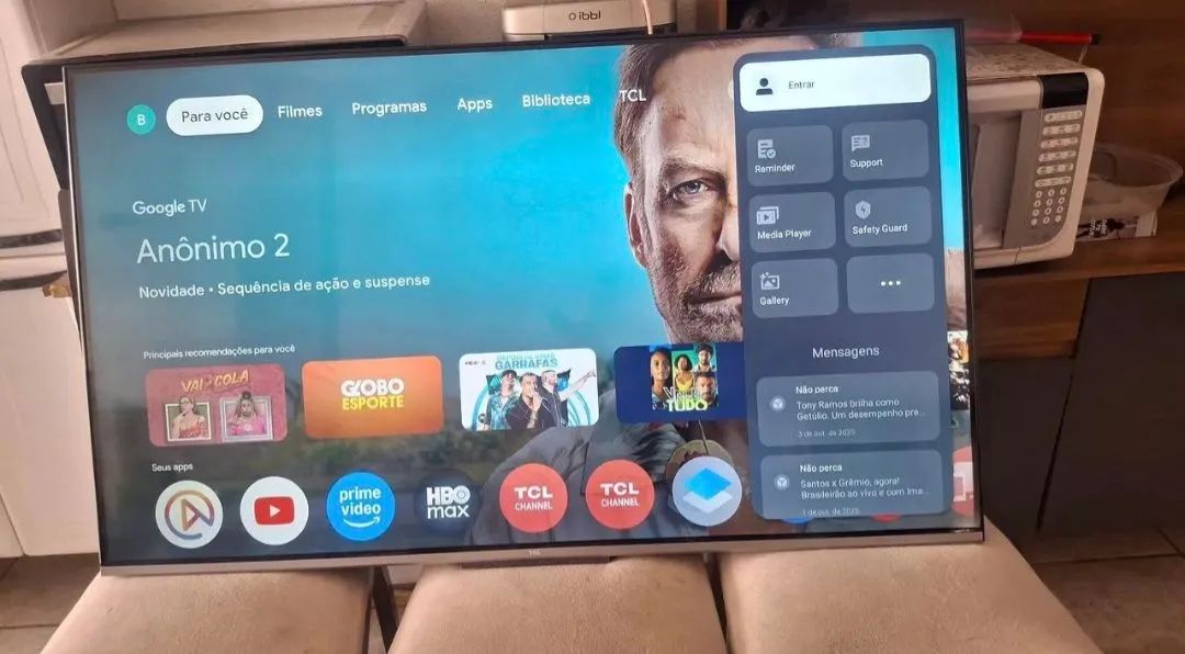 TV TCL 55" 4K ULTRA SEMI-NOVA ( SEM OS PÉS) - Foto 2