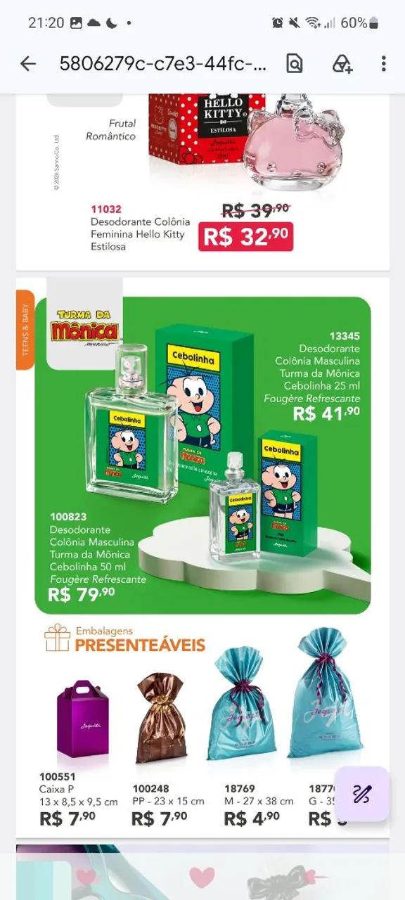 PERFUME INFANTIL CEBOLINHA DA JEQUITI - Foto 3