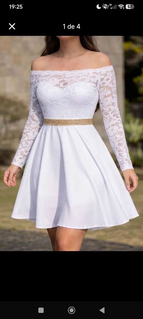 Vestido de Noiva Ombro a Ombro. - Foto 4