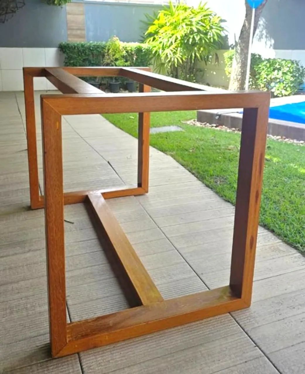 BASE DE MADEIRA DE LEI PARA MESA 2 X 1m