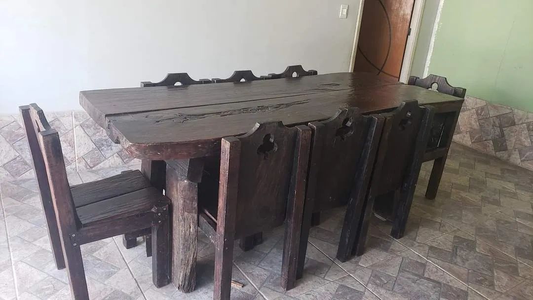 Mesa Rústica de Friburgo - Aceito Olx Pay - Foto 2