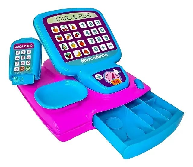 Brinquedo Mercadinho Educativo Com Balança E Cartão Infantil