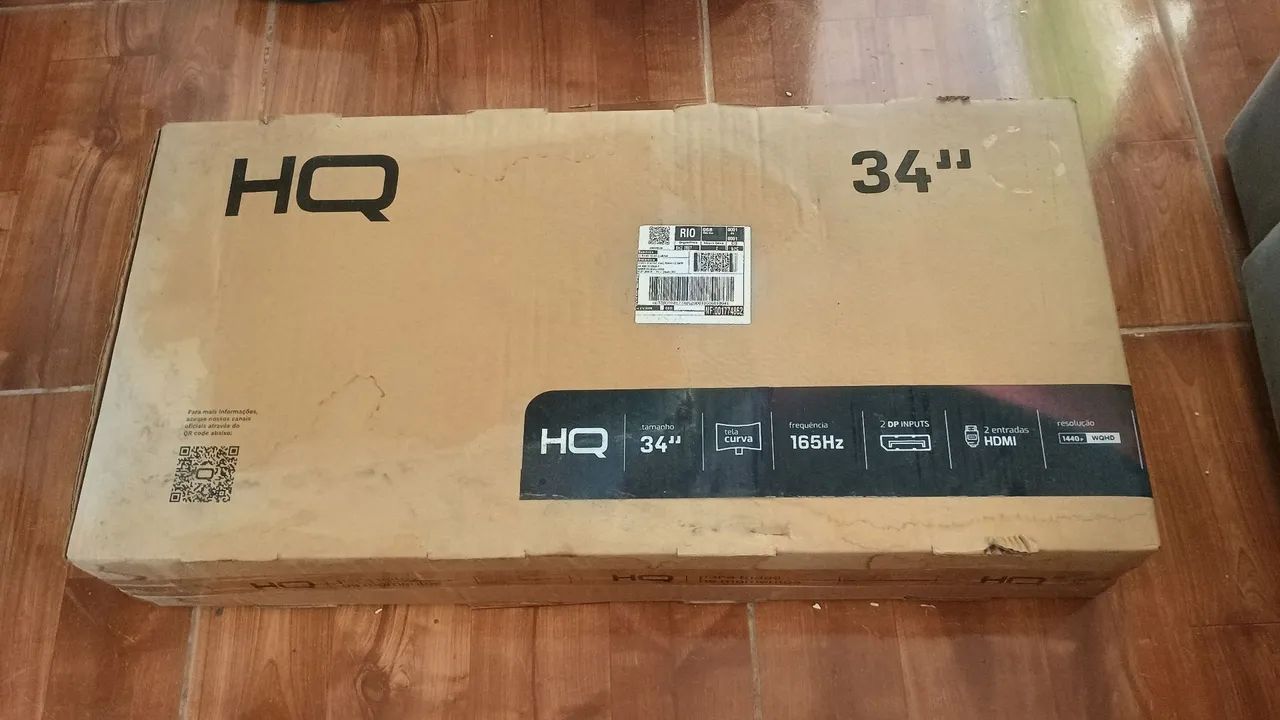 Monitor HQ ultrawide de 34 polegadas na caixa - Foto 2