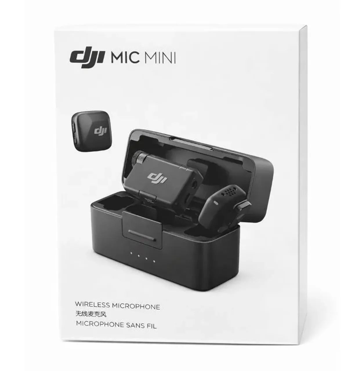 MICROFONE DJI MIC MINI KIT COMPLETO NA CAIXA - Microfones e