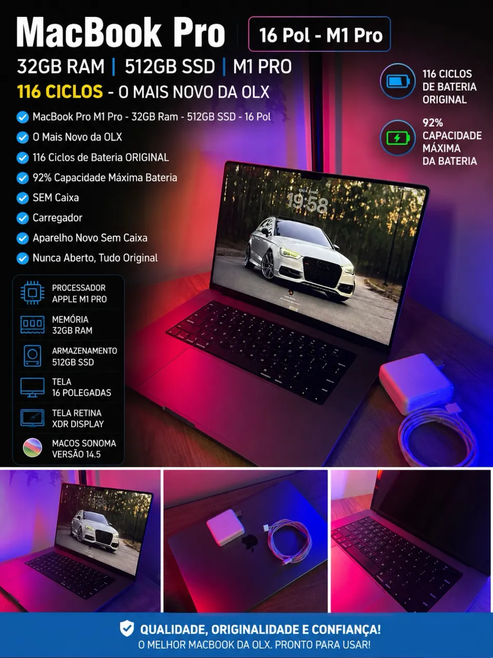 MacBook pro メモリ32GB Vendo ou Troco MacBook Pro MacBook Pro M1 Pro - 32Gb Ram - 512Gb