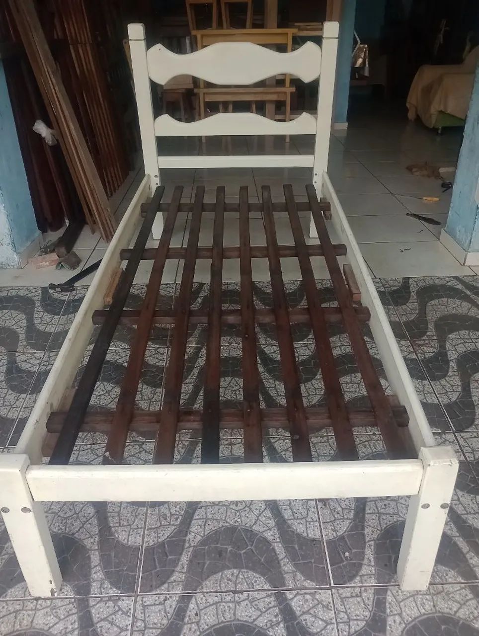 Cama de solteiro de madeira macanaiba 399,00 - Foto 2