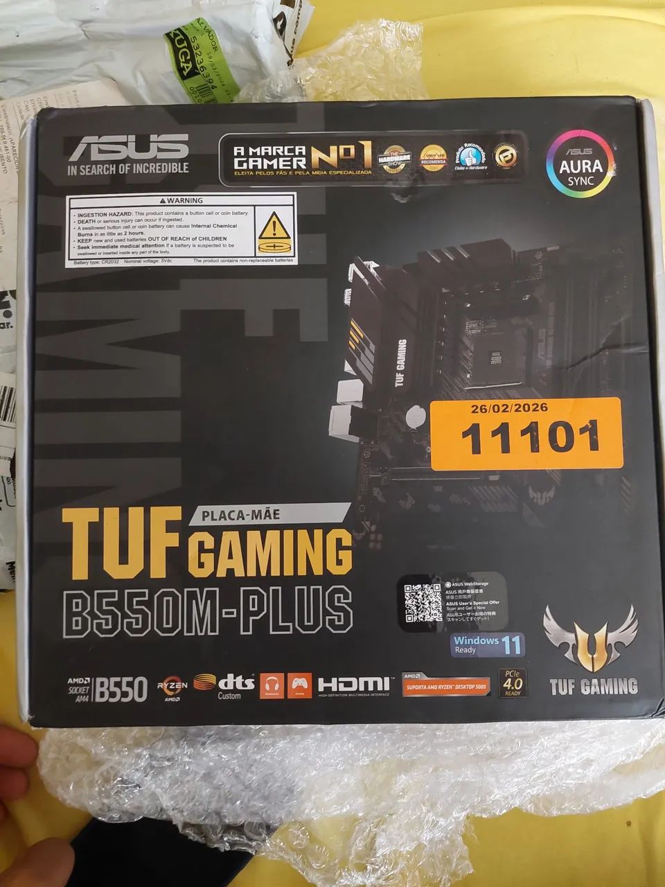 Placa mãe Asus B550M gaming plus lacrada, tem cnvs - Foto 2