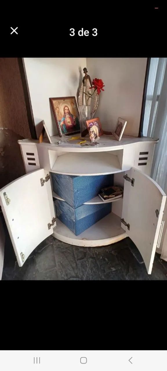 Estante de Canto com Prateleiras de Vidro - Foto 2