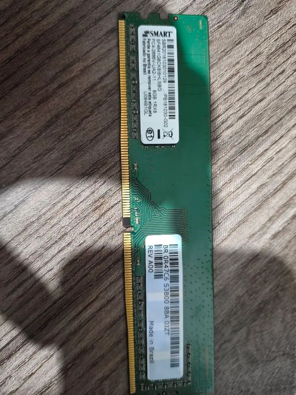 Memória ram 8gbs ddr4 2666hz