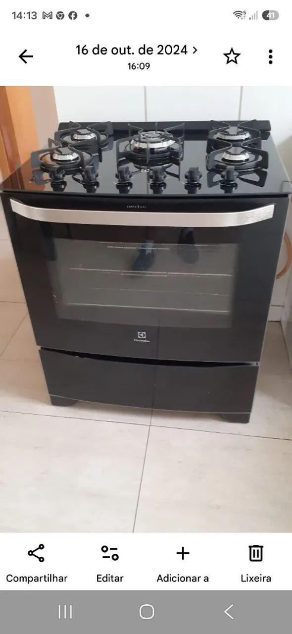 Fogão Electrolux 5 bocas .