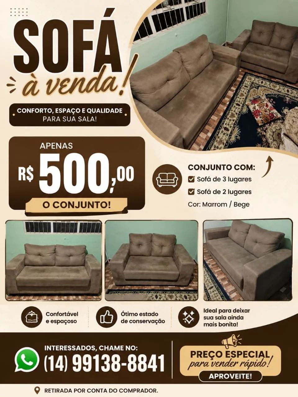 Sofá 2 lugares