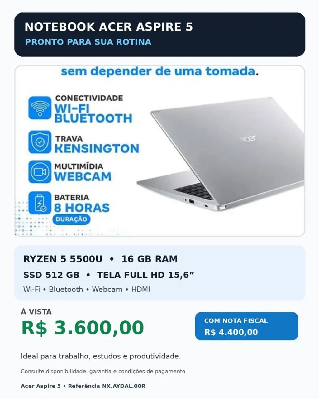 Notebook ACE ASPIRE 5 - Foto 4