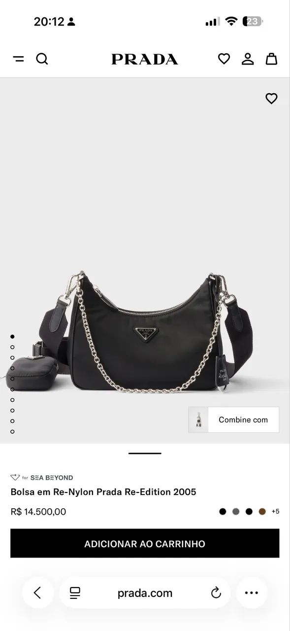 Bolsa em Re-Nylon Prada Re-Edition 2005 - Foto 4