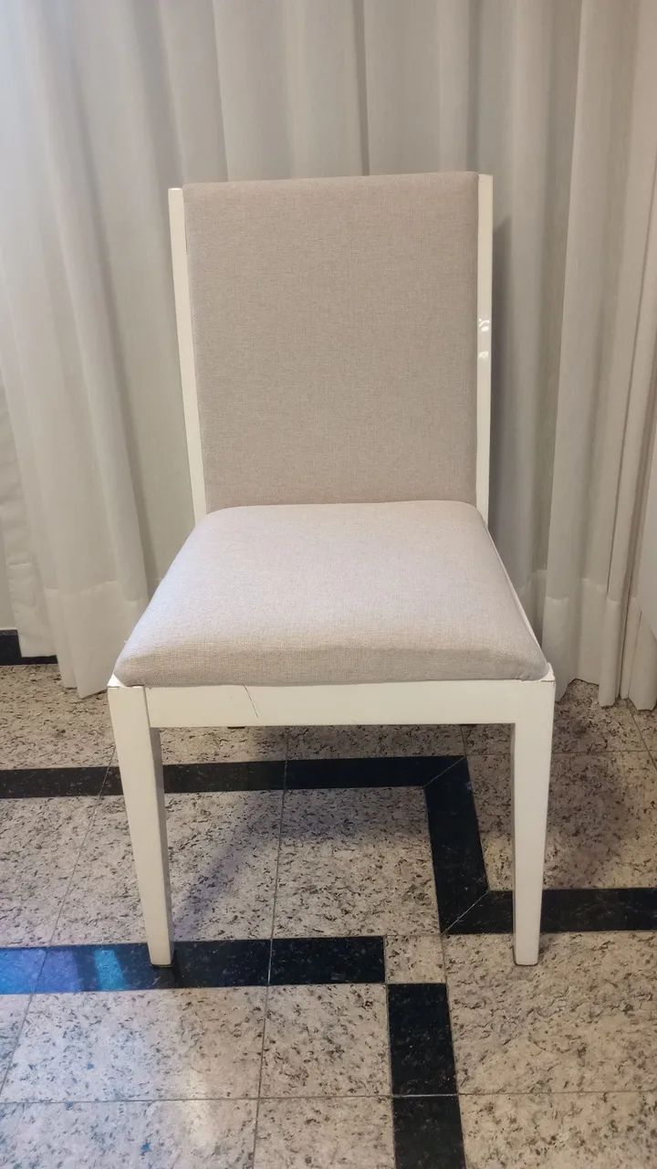 Kit 06 cadeiras + vidro de mesa impecável, Aceito Pix. - Foto 3