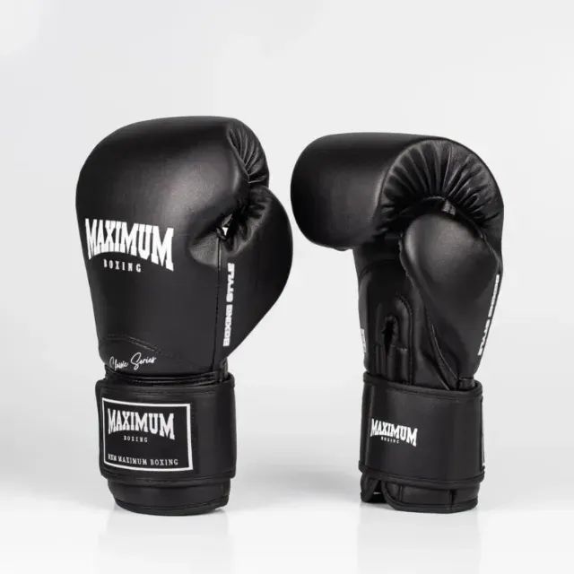 Luva de Boxe e Muay Thai New Classic Black Power Face 14 oz
