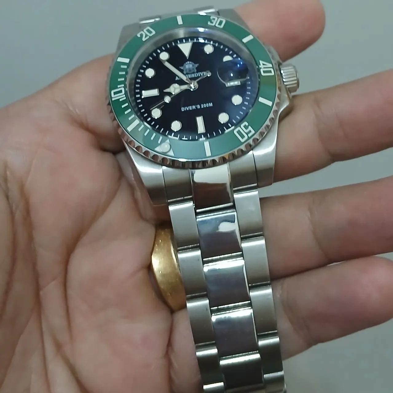 Relógio Addiesdive Submariner Kermit - Foto 4