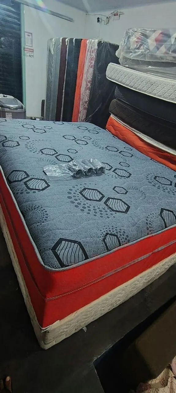 CAMA BOX CASAL ESPUMA D33 NOVA R$650 ENTREGA GRÁTIS  - Foto 5