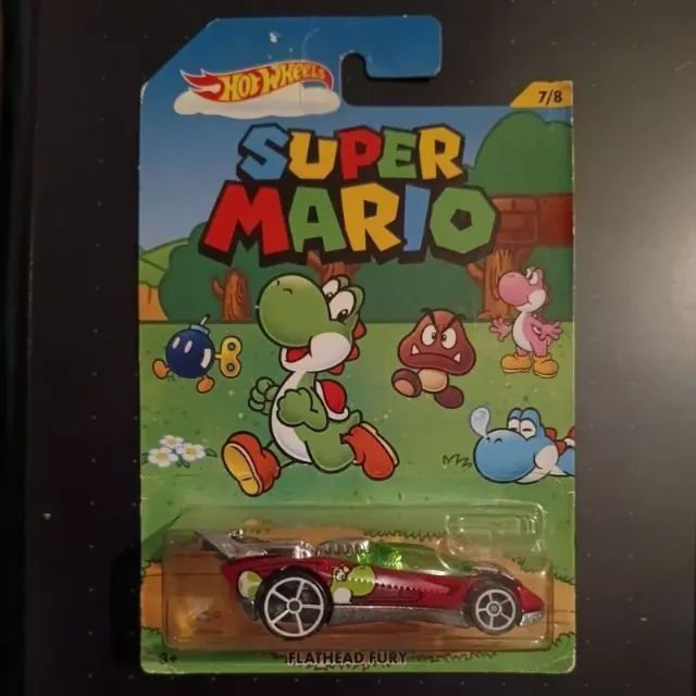 Hot Wheels Super Mario Flathead Fury Yoshi