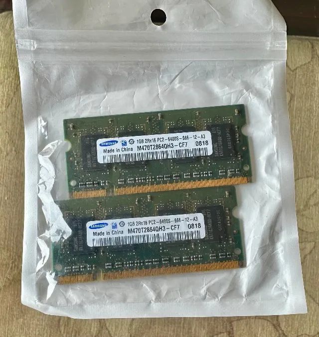 2GB Memória para Notebook 2x1 