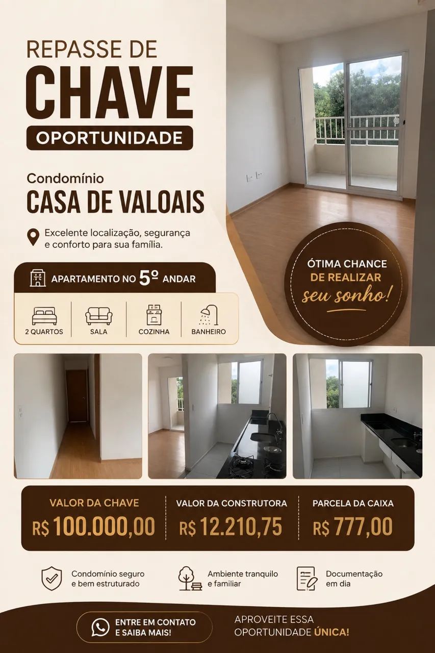 Passo chave no condomínio casa de Valoais