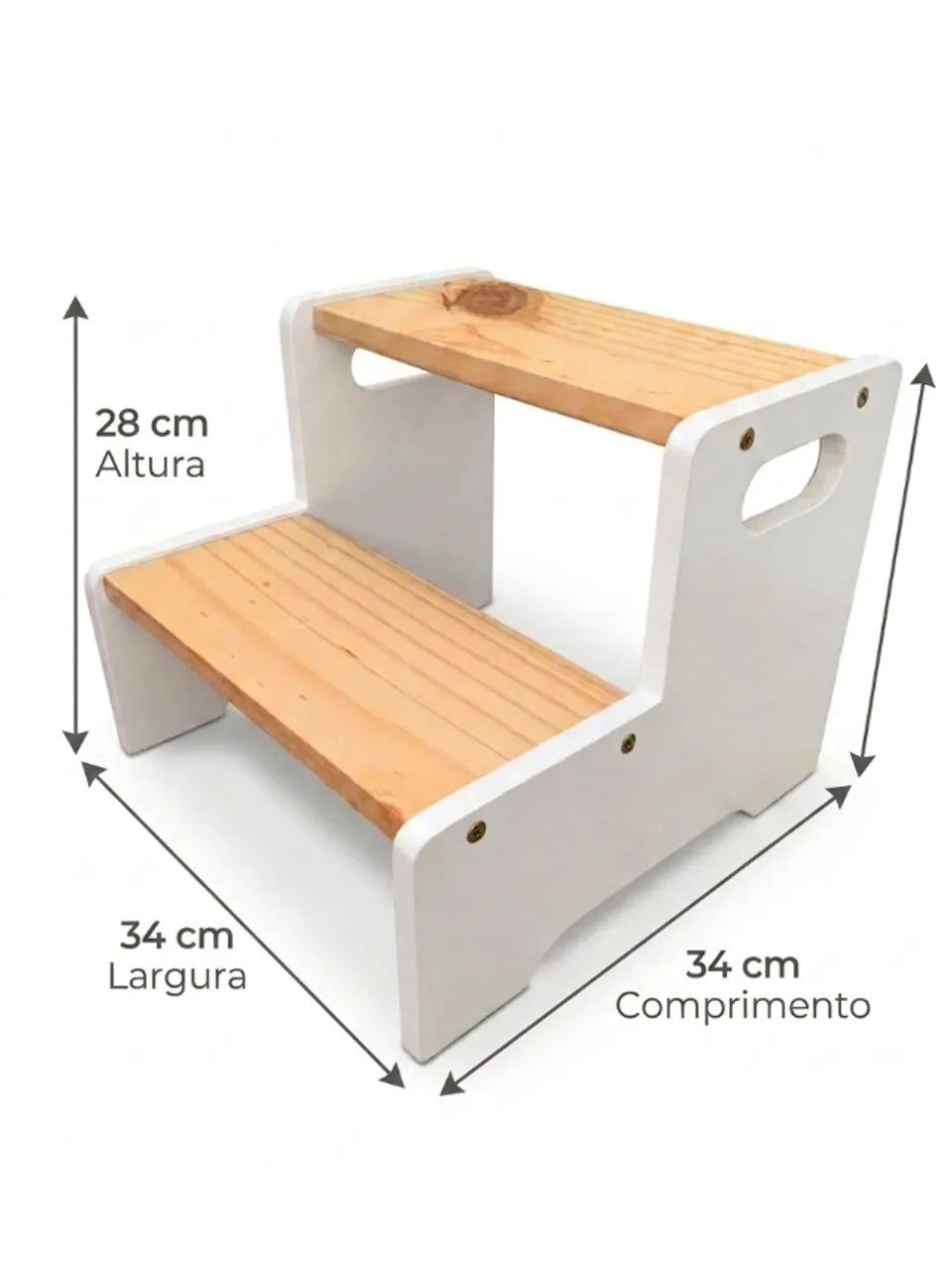 Escada Infantil 2 degraus - MDF Laqueado  - Foto 2