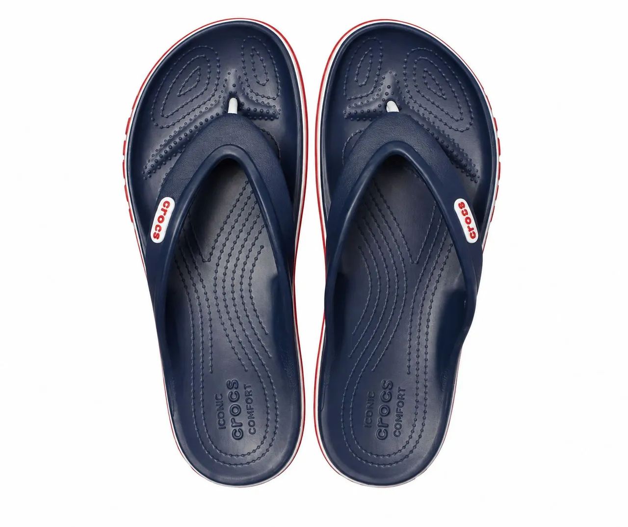 Chinelo Crocs Bayband Flip Azul - Foto 2