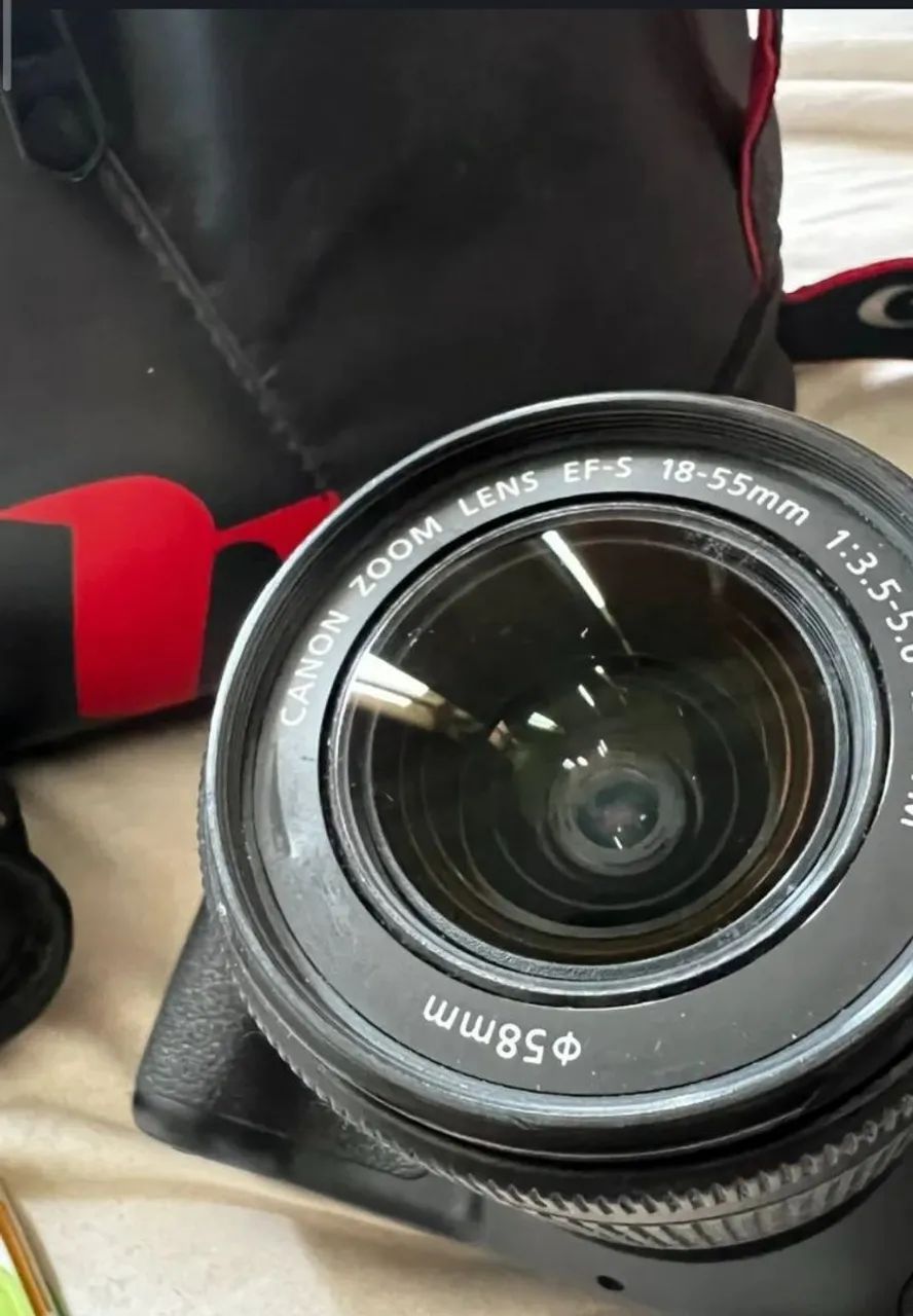 Camera Canon T3I lente 18-55mm e bolsa - Foto 5