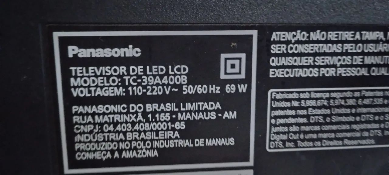 Tv Panasonic 39 polegadas.  Não liga  - Foto 3
