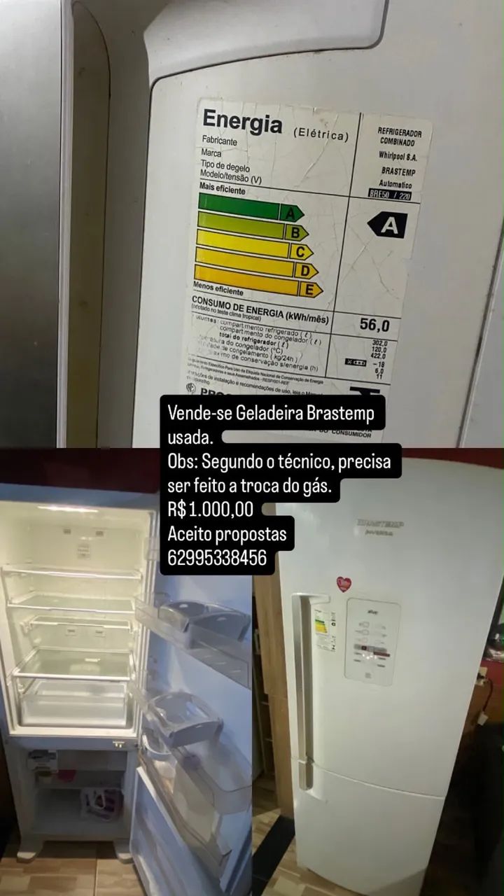 Vende-se geladeira usada