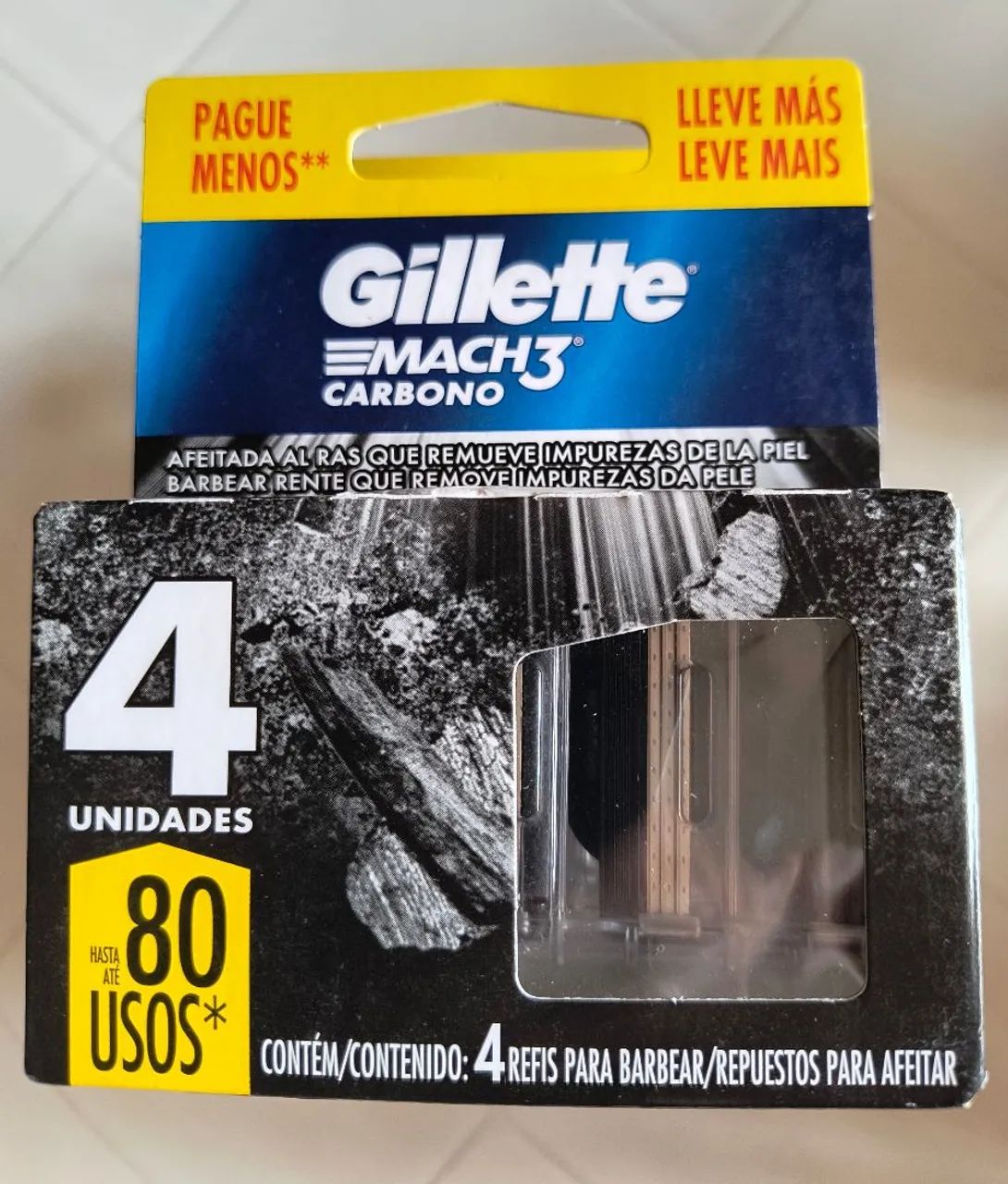 Cartuchos Gillette Mach3 C/4 Lâminas - Foto 3