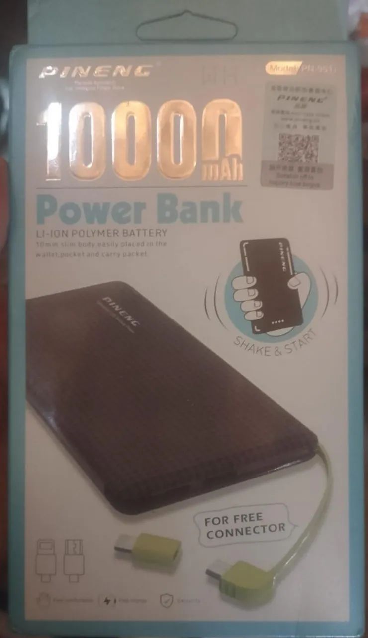 Carregador portátil de celular Android e também iPhone 50000 hms