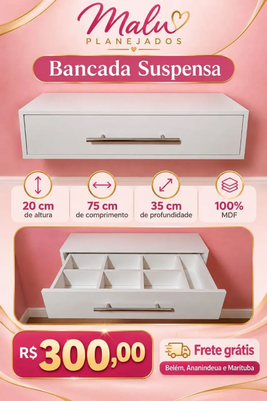 Promoção bancada suspensa 