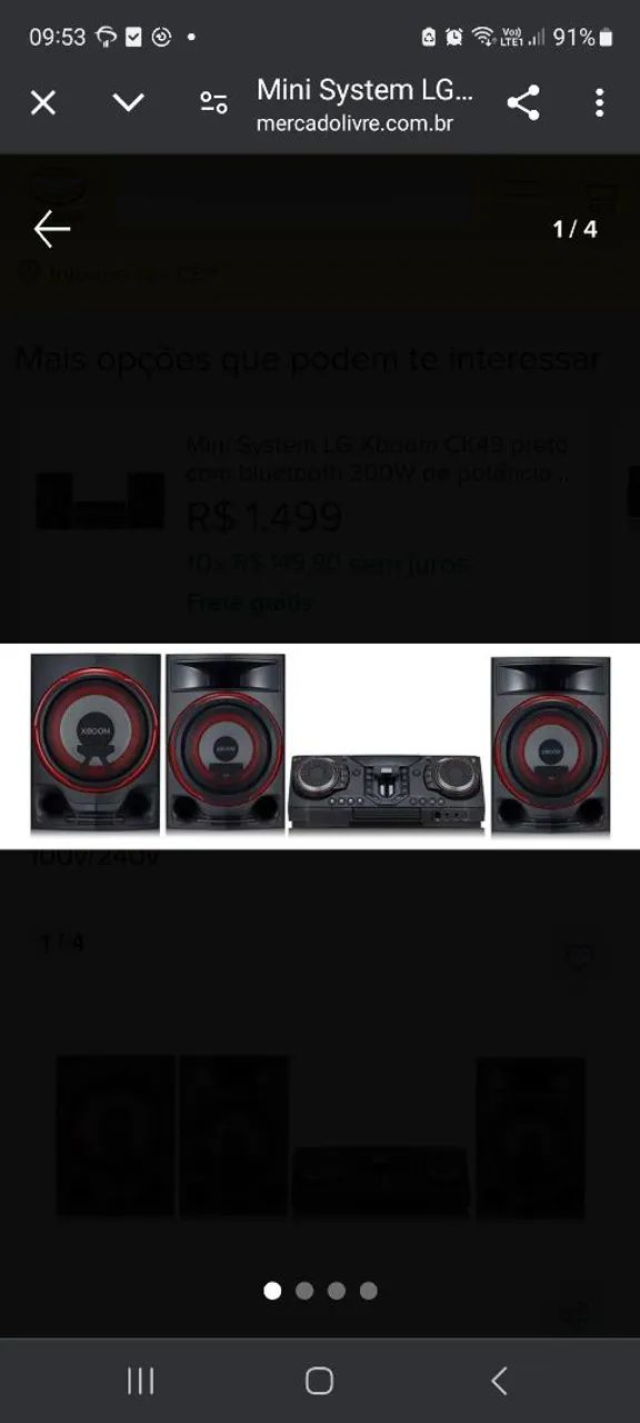 Som Mini System  LG XBOOM CL 88 - Foto 3