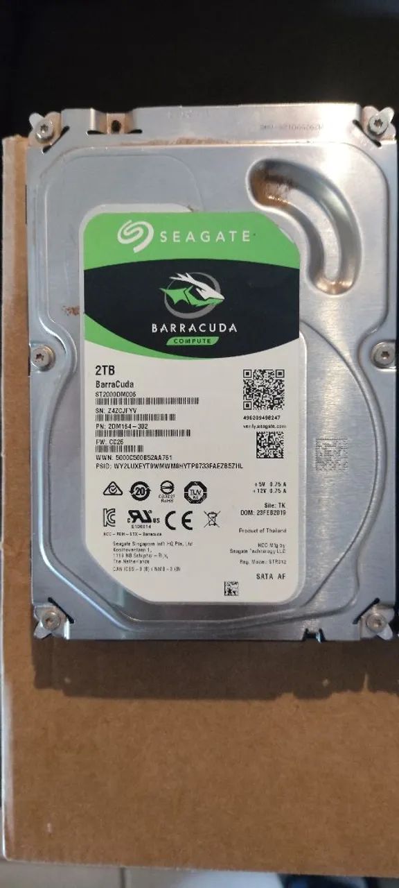 HD 2 TB - barracuda 250$