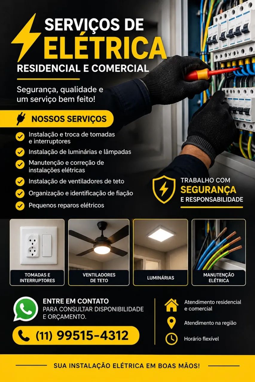 Servico de eletricidade e cameras