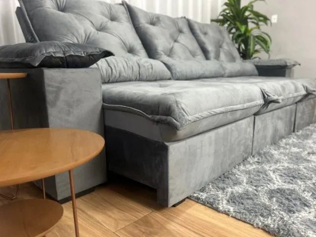 Sofá Retrátil e Reclinável Porto 2.70m - Entrega Rápida  - Foto 3