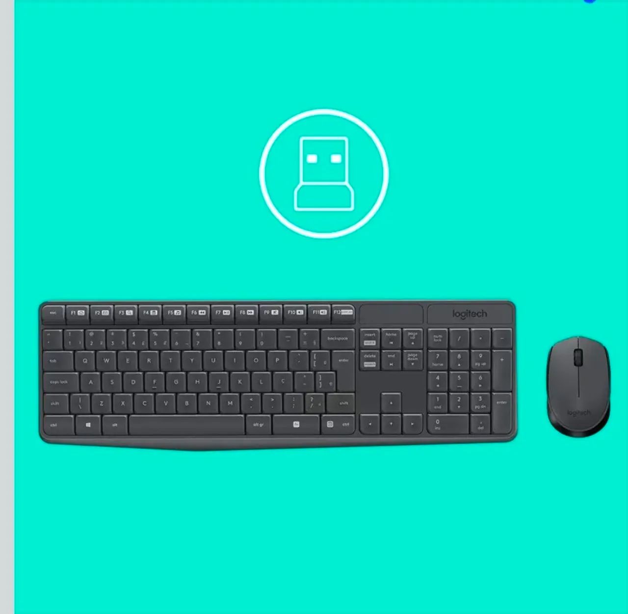 Teclado e Mouse sem fio Logitech MK235 - Foto 2